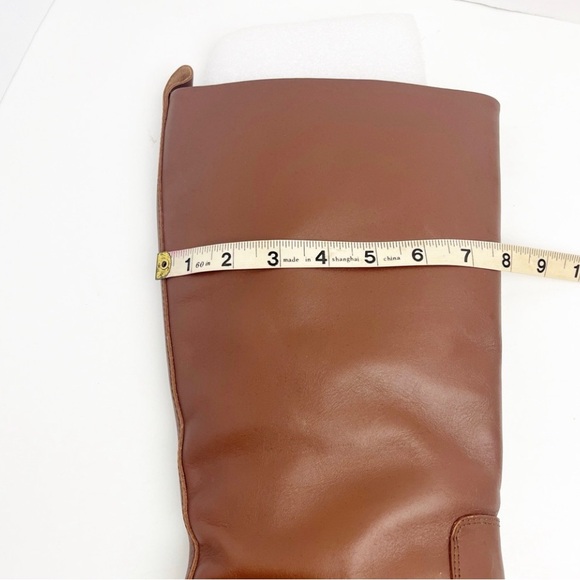 STEVE MADDEN Priority Leather Upper Cognac Knee High Lug Sole Boots, Size 10 - Picture 12 of 12